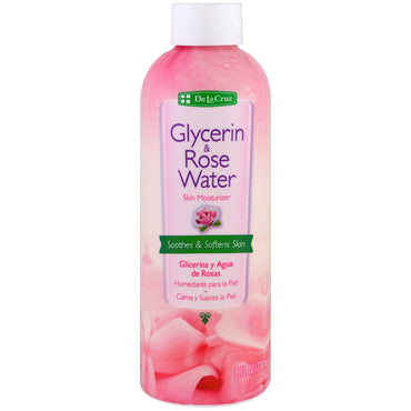 De La Cruz, Glycerin & Rose Water Skin Moisturizer, 8 fl oz (236 ml)