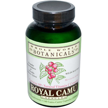 Whole World Botanicals, Royal Camu, 350 mg, 140 kapsler