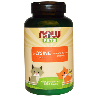 Now Foods, Now Pets, L-Lysine for Cats, 8 אונקיות (226.8 גרם)