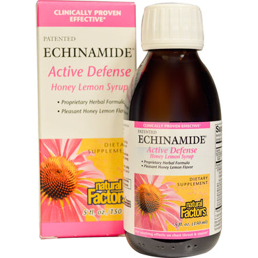 Natural Factors, Echinamide Active Defense, Xarope de Mel e Limão, 150 ml (5 fl oz)