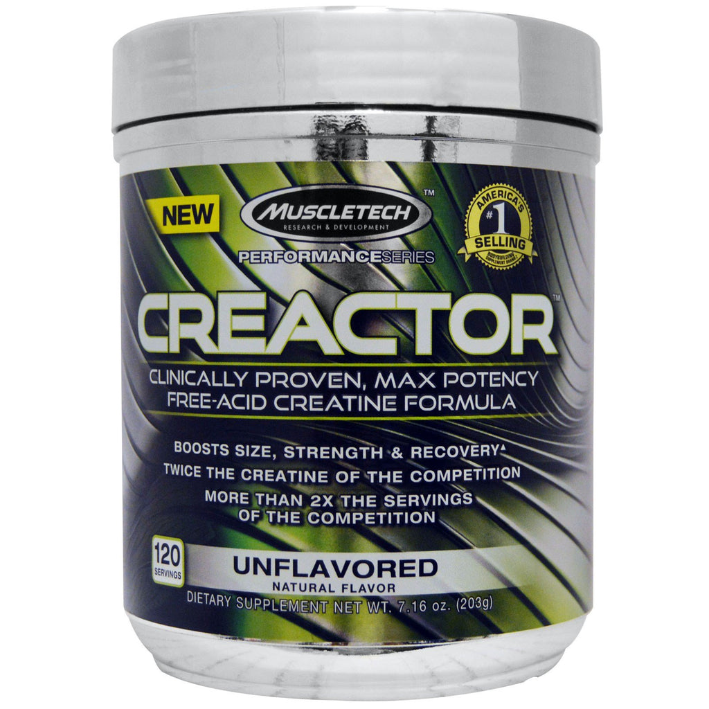 Muscletech, Creactor, uden smag, 7,16 oz (203 g)