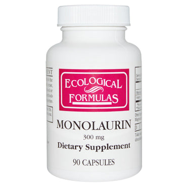 Cardiovascular Research Ltd., Monolaurin, 300 mg, 90 kapslar