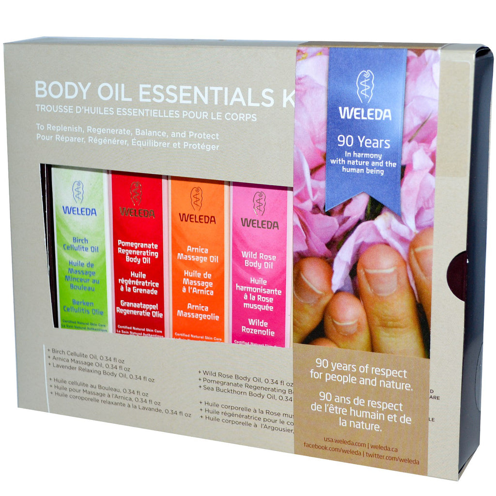 Weleda Body Oils Essential Kit 6 huiles (0,34 fl oz chacune)
