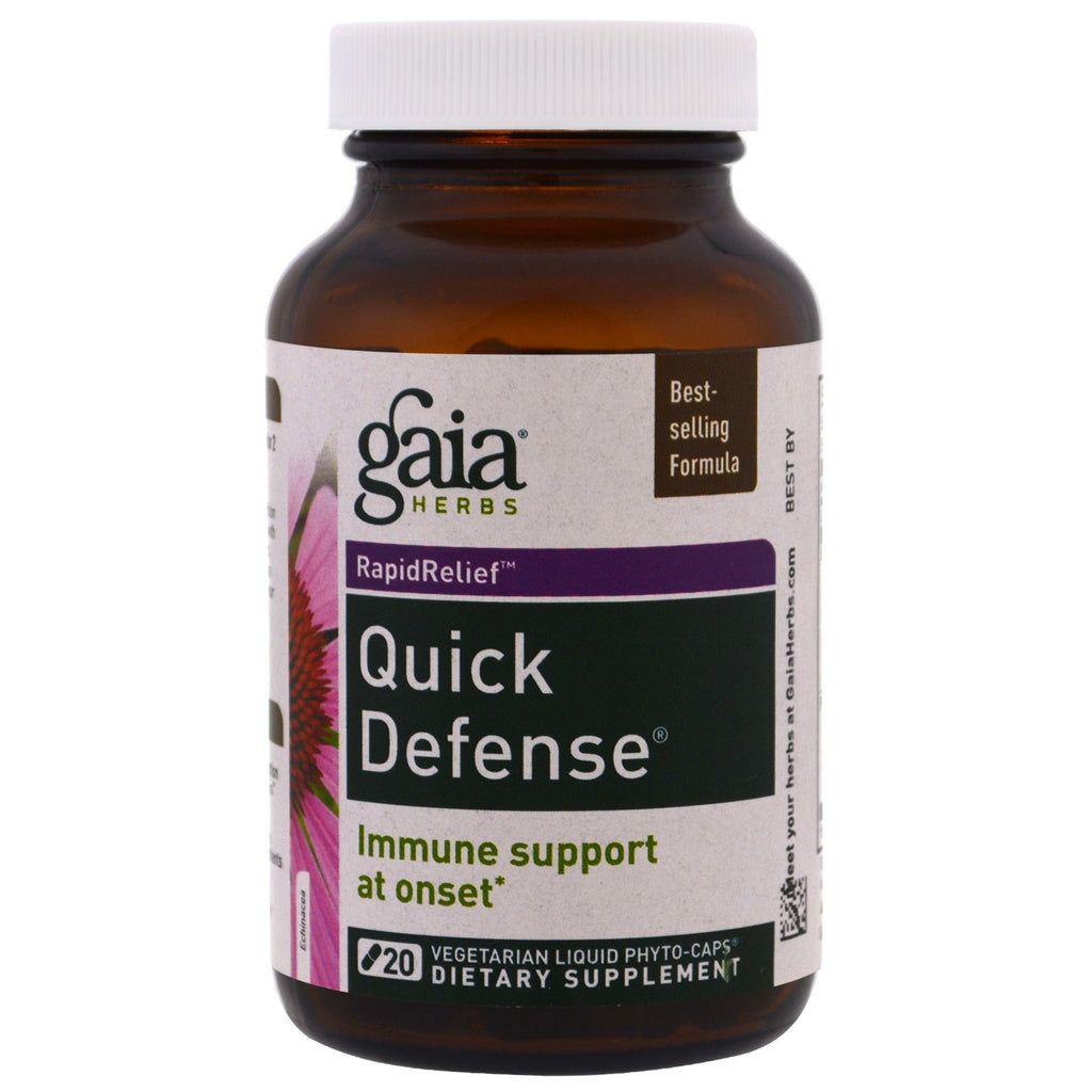 Gaia Herbs, Quick Defense, 20 fitocápsulas líquidas vegetarianas