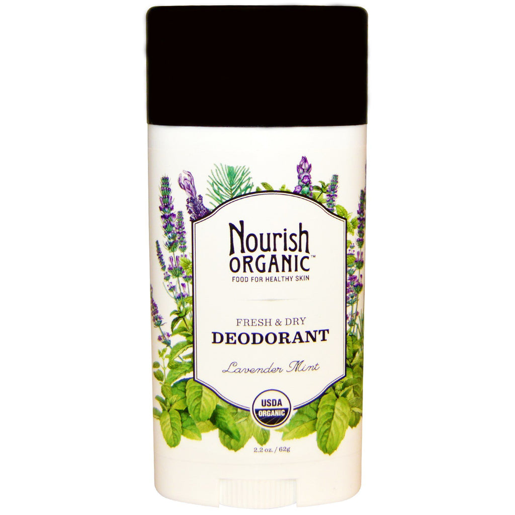 Nærende, frisk og tørr deodorant, lavendelmynte, 2,2 oz (62 g)