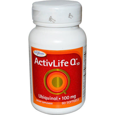 효소 요법, ActivLife Q10, 100 mg, 60 소프트젤