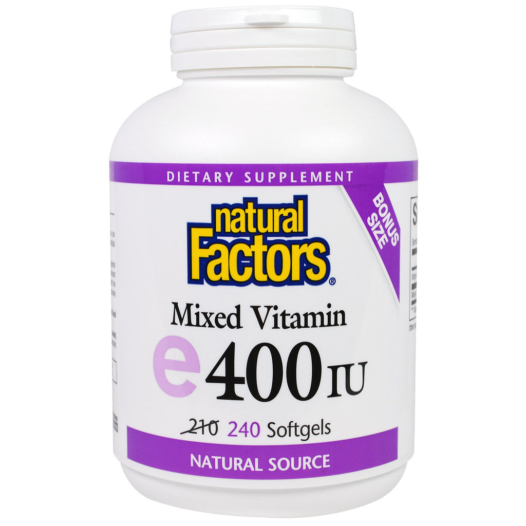 Natural Factors, Mixed E, 400 UI, 240 gélules
