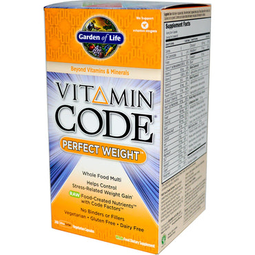 Garden of Life, Vitamin Code, Poids parfait, 240 gélules végétariennes UltraZorbe