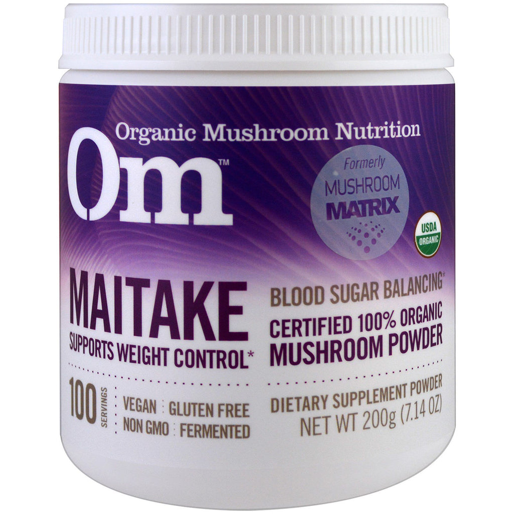 OM Mushroom Nutrition, Maitake, Cogumelo em Pó, 200 g (7,14 oz)