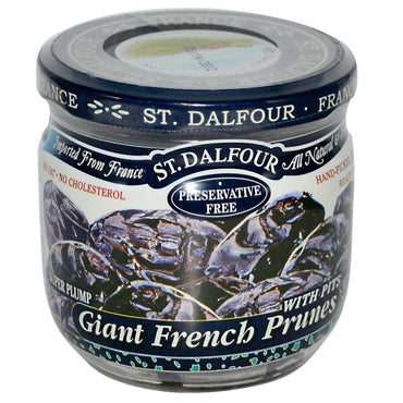 St. Dalfour, Pruneaux français géants avec noyaux, 7 oz (200 g)