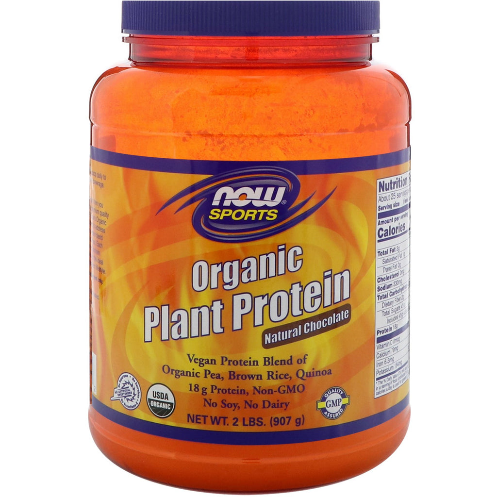 Now Foods,  Plant Protein, Natural Chocolate, 2 lbs (907 g)