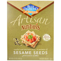 Blue Diamond, Artisan Nut-Thins, Sesame Seeds Cracker Snacks, 4.25 oz (120.5 g)