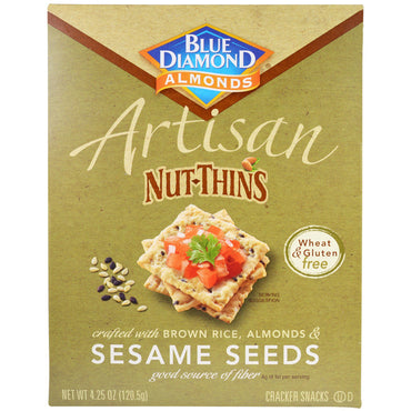 Blue Diamond, Artisan Nut-Thins, Sesame Seeds Cracker Snacks, 4.25 oz (120.5 g)