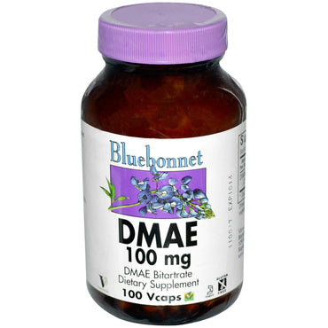 Bluebonnet Nutrition, DMAE, 100mg, 100 식물성 캡슐