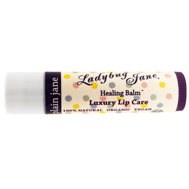 LuxeBeauty, LadyBug Jane, Healing Lip Balm, Plain Jane, 0.14 oz (4 g)