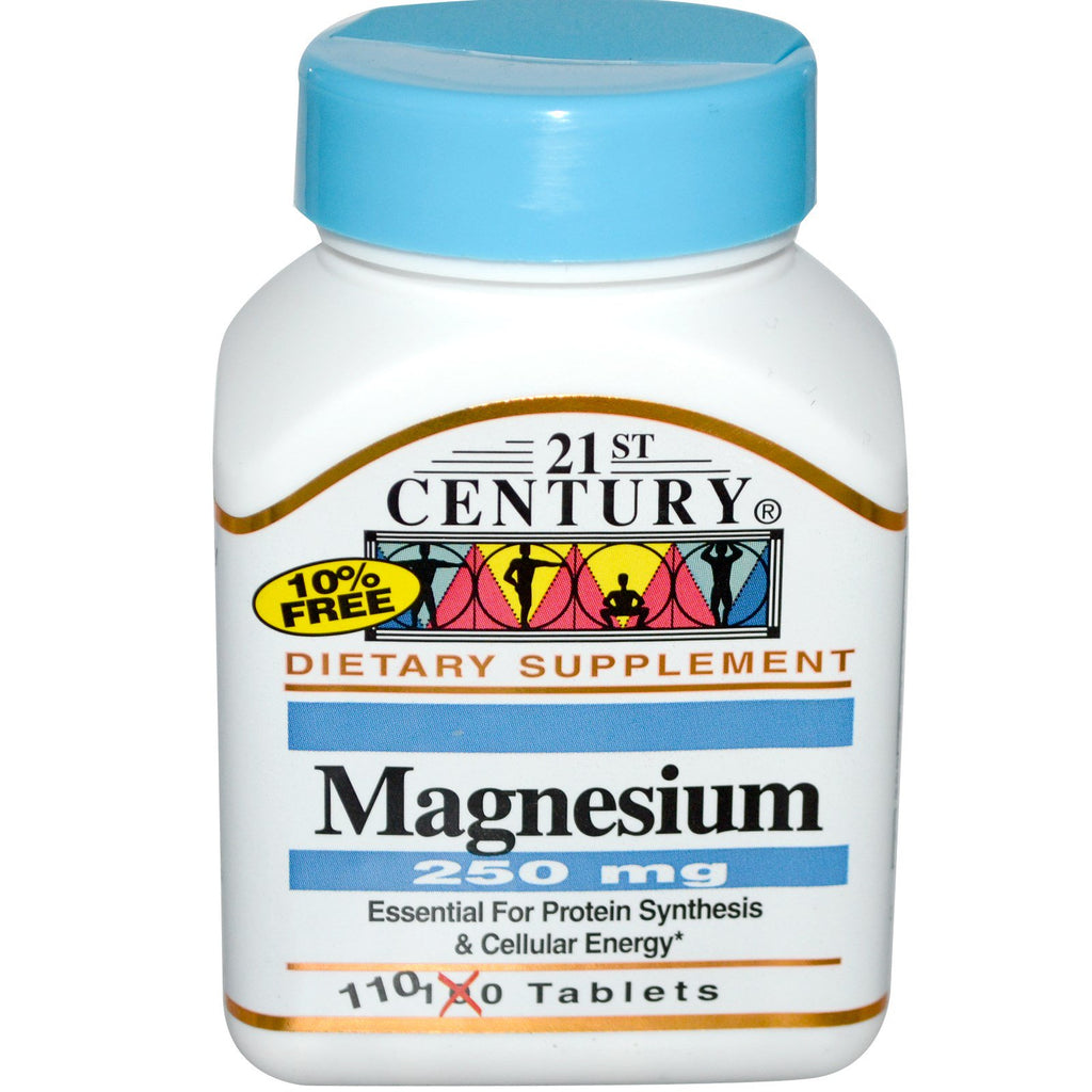 21st Century, Magnesio, 250 mg, 110 comprimidos