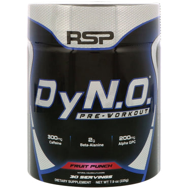 RSP Nutrition, DyN.O. Pre-workout, fruktpunch, 7,9 oz (225 g)