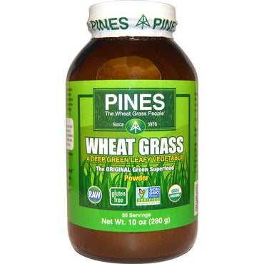 Pines International, Polvo de pasto de trigo, 10 oz (280 g)