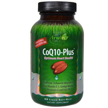 Irwin Naturals, COQ10-plus, 60 flüssige Softgels