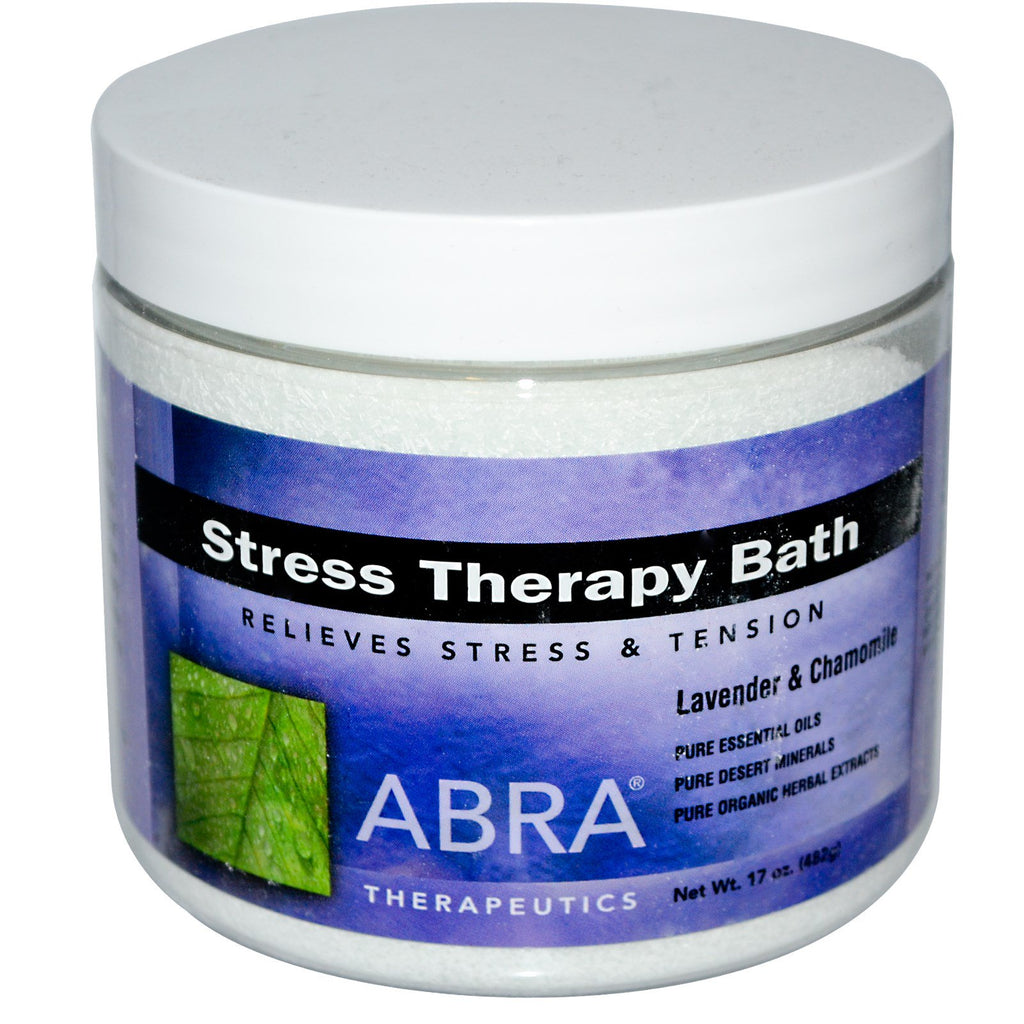 Abra Therapeutics, stressterapibad, lavendel og kamille, 17 oz (482 g)