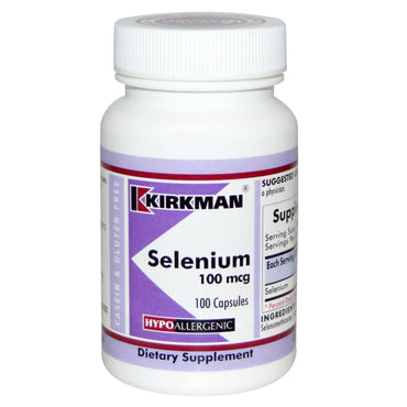 Kirkman Labs, Selenium, 100 mcg, 100 Capsules