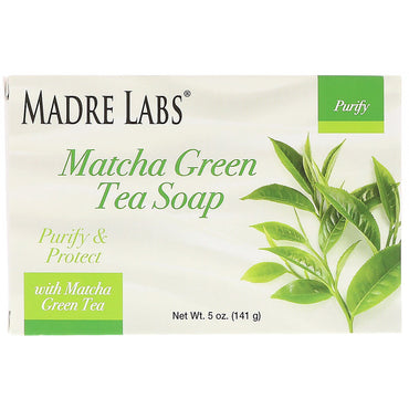 Madre Labs, Thé vert matcha, savon en barre, au romarin, marula et argan, 5 oz (141 g)