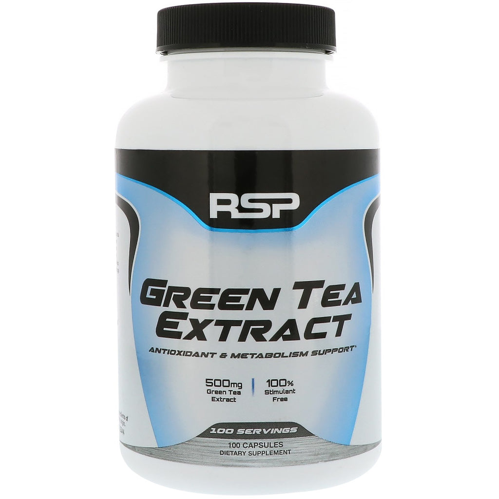 RSP Nutrition, Extracto de té verde, 500 mg, 100 cápsulas