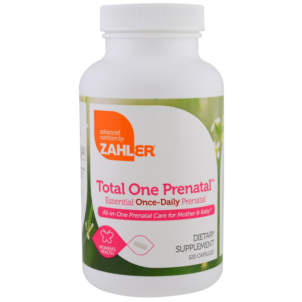 Zahler, Total One Prenatal, Prenatal esencial una vez al día, 120 cápsulas