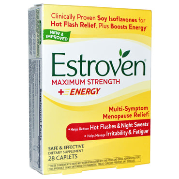 Estroven, Estroven, Maximum Strength + Energy, 28 Caplets