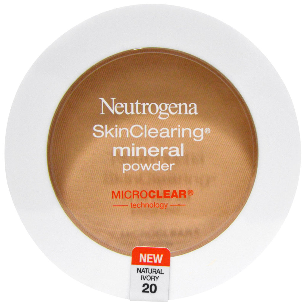 Neutrogena, Puder mineralny SkinClearing, Naturalna kość słoniowa 20, 0,38 uncji (11 g)