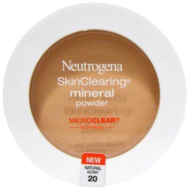 Neutrogena, SkinClearing Mineral Powder, Natural Ivory 20, 0,38 oz (11 g)
