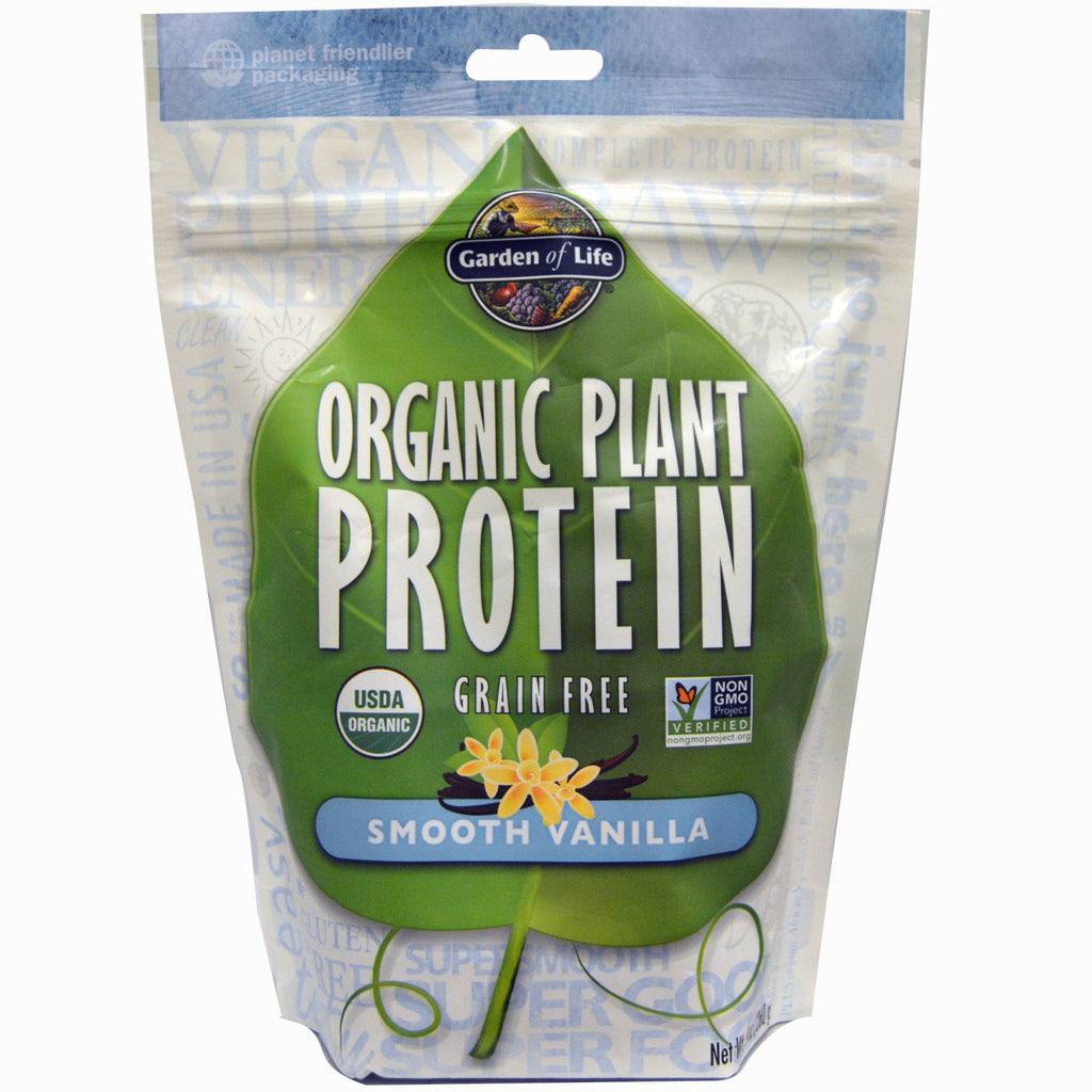 Garden of Life,  Plant Protein, Grain Free, Smooth Vanilla, 9 oz (260 g)