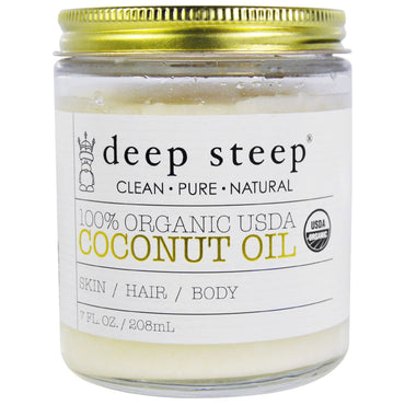 Deep Steep, 100% USDA, ulei de nucă de cocos, 7 fl oz (208 ml)