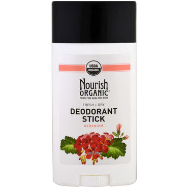 Nourish, Stick déodorant frais et sec, Géranium, 2,2 oz (62 g)