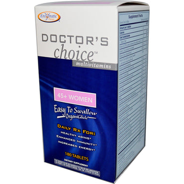 Terapia Enzimática, Multivitaminas Doctor's Choice, 45+ Mulheres, 180 Comprimidos