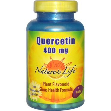 Nature's Life, Quercetina, 400 mg, 100 cápsulas vegetales