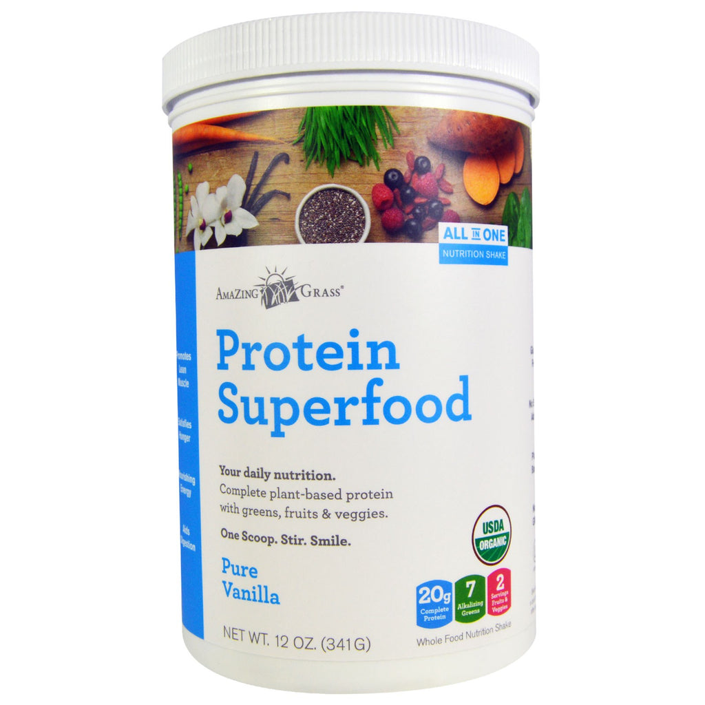 Amazing Grass, Protein Superfood, Pure Vanille, 12 oz (341 g)