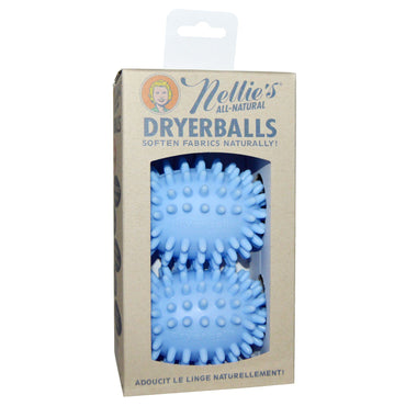 Nellie's All-Natural, boules de séchage, bleues, paquet de 2