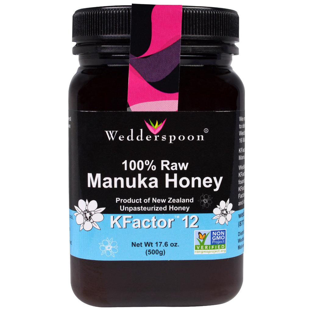 Wedderspoon, miele di Manuka grezzo al 100%, fattore K 12, 500 g (17,6 once)