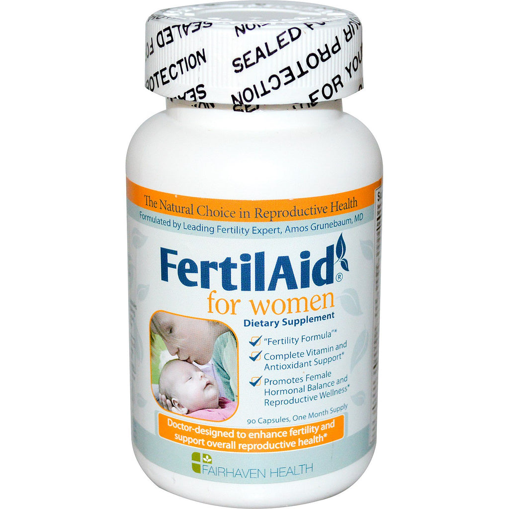 Fairhaven Health, FertilAid para mujeres, 90 cápsulas vegetales