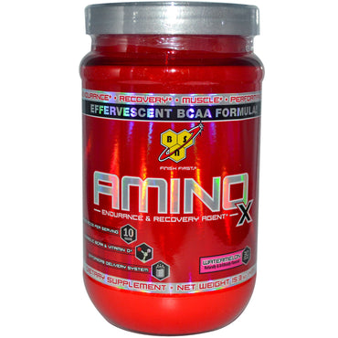 BSN, Amino X, brusende BCAA-formel, vannmelon, 435 g (15,3 oz)