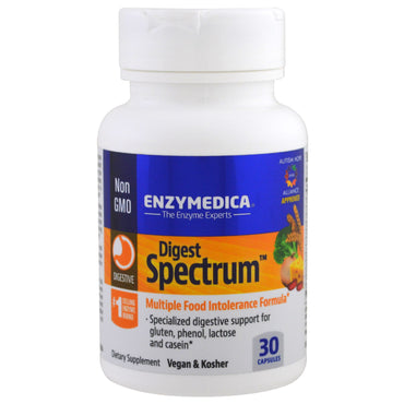 Enzymedica, fordøjelsesspektrum, 30 kapsler