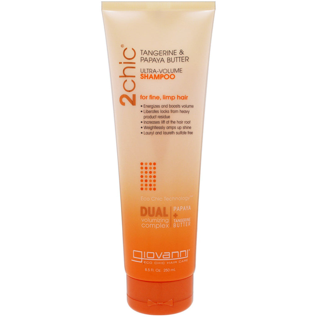 Giovanni, 2chic, Ultra-Volume Shampoo, for Fine Limp Hair, Tangerine & Papaya Butter, 8.5 fl oz (250 ml)