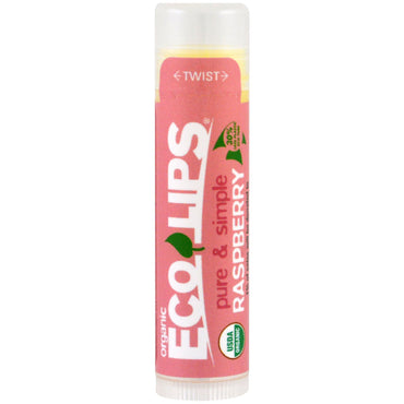 Eco Lips Inc., Pure &amp; Simple, Baume à lèvres, Framboise, 0,15 oz (4,25 g)