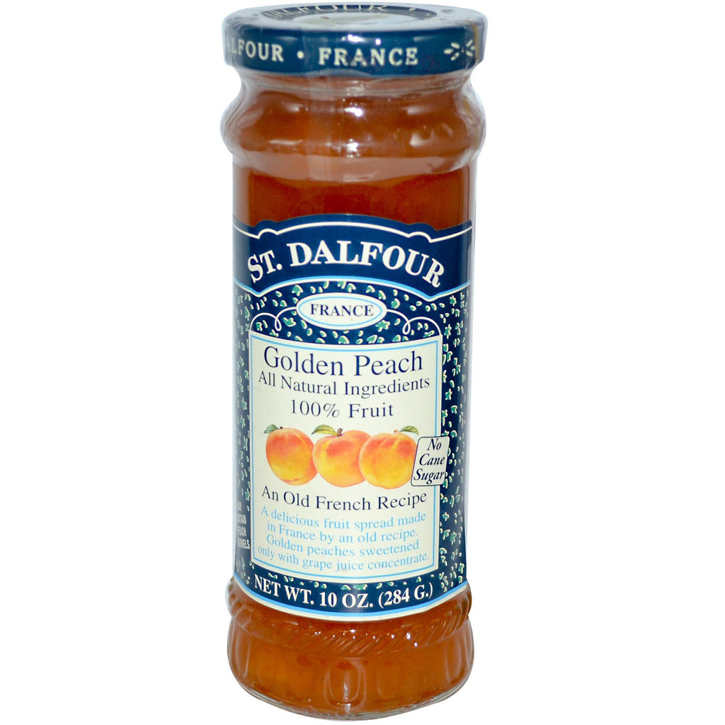 St. Dalfour, Golden Peach, crema para untar Deluxe Golden Peach, 10 oz (284 g)