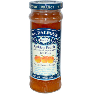 St. Dalfour, pesca dorata, crema spalmabile deluxe alla pesca dorata, 10 once (284 g)