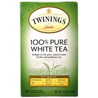 Twinings, 100% Pure White Tea, 20 Tea Bags, 1.06 oz (30 g) Each