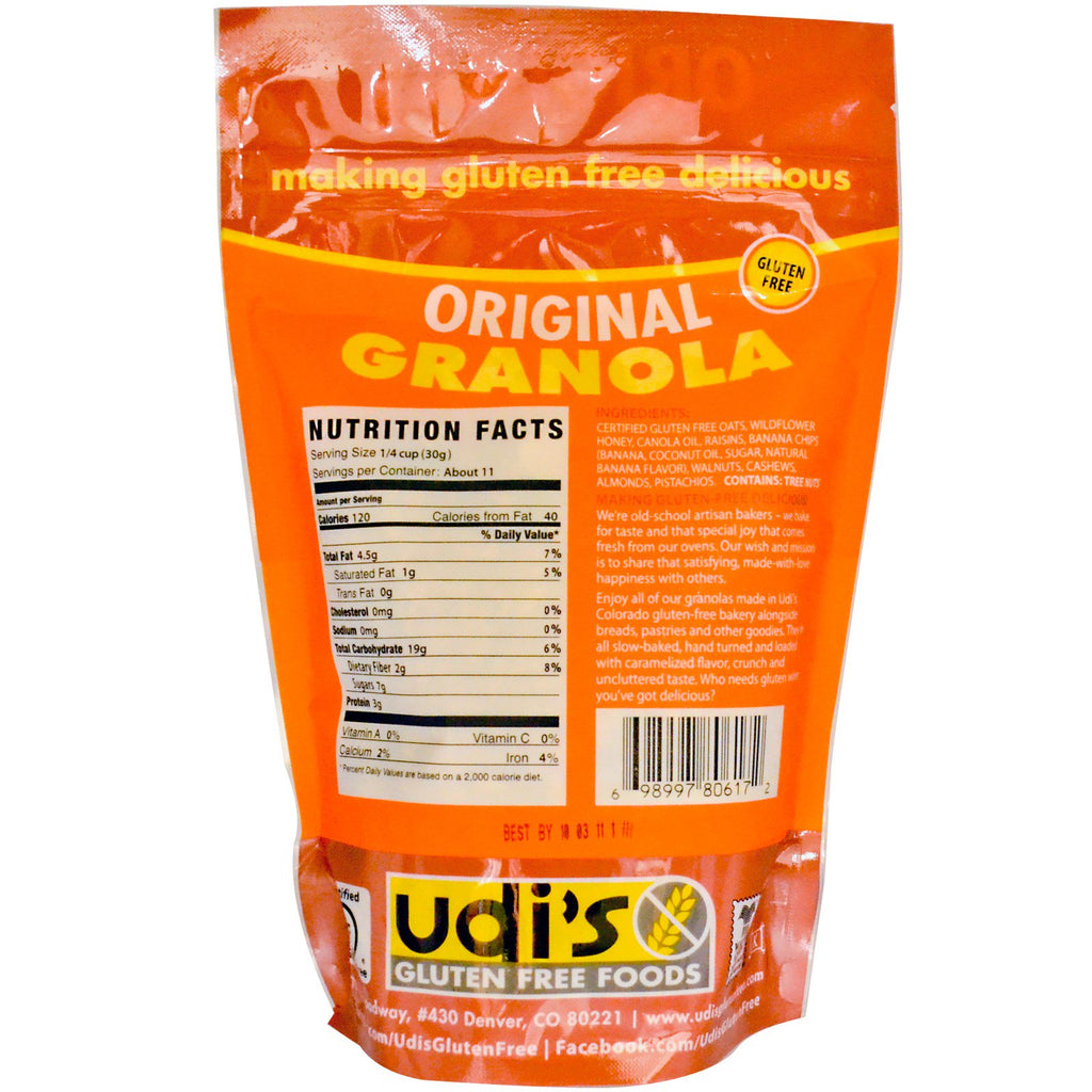 Udi's, Gluten Free Granola, Original, 12 oz (340 g)