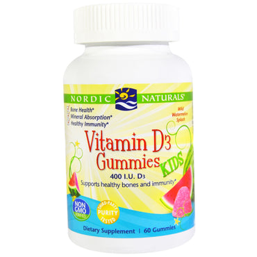 Nordic Naturals, Vitamin-D3-Gummis für Kinder, 400 IE, 60 Gummis