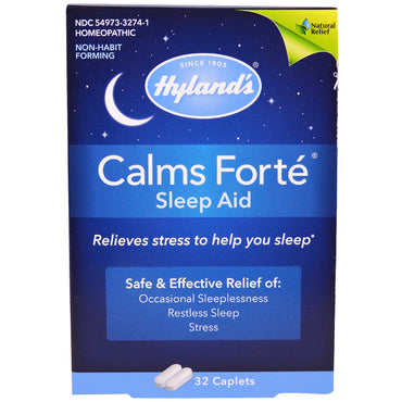 Hyland's, Calmează Forté, Ajutor pentru somn, 32 de capsule